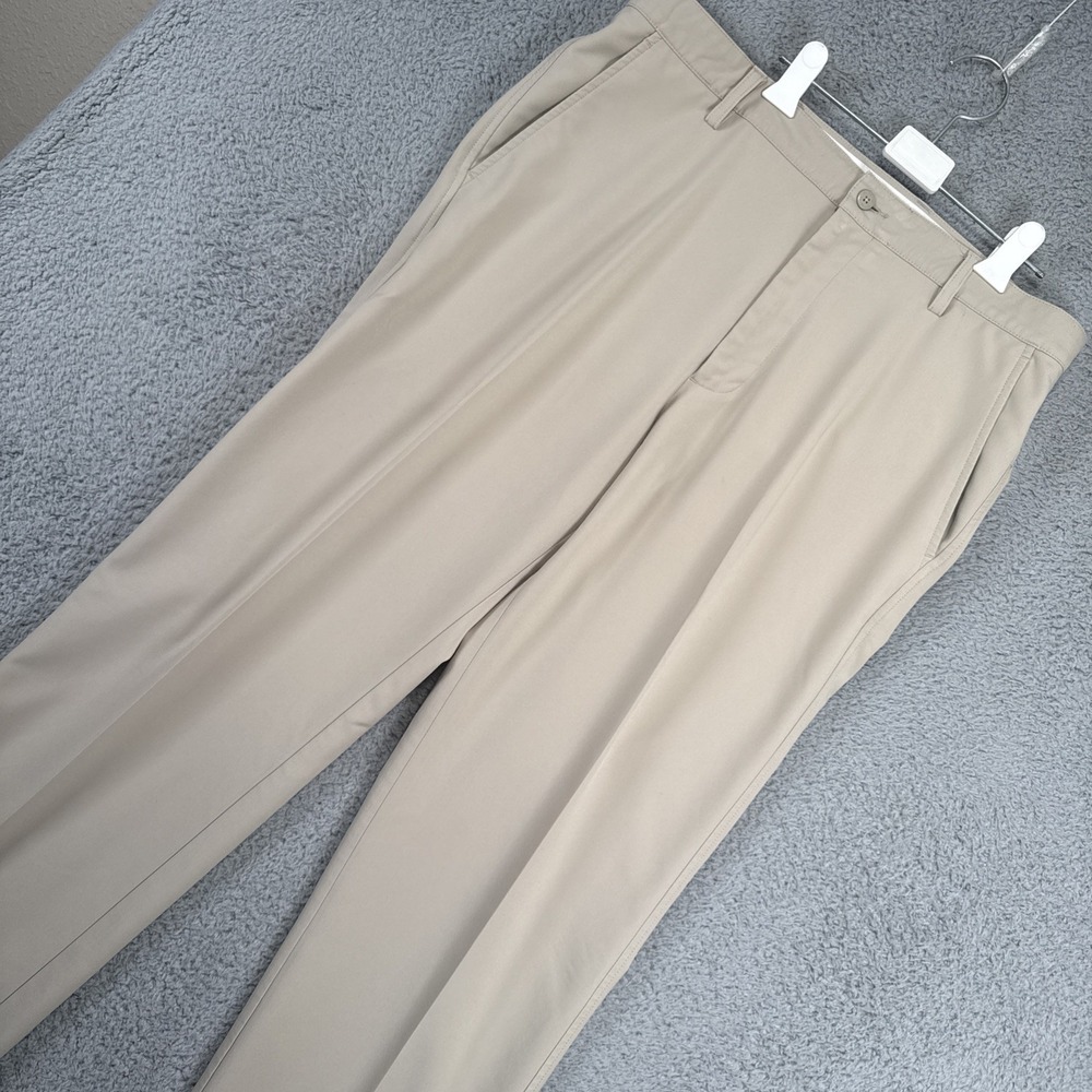 FootJoy Pants Mens 36x32 (fit 38x32) Khaki Golf‎ Performance Stretch Flat Front
